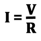 I=V/R
